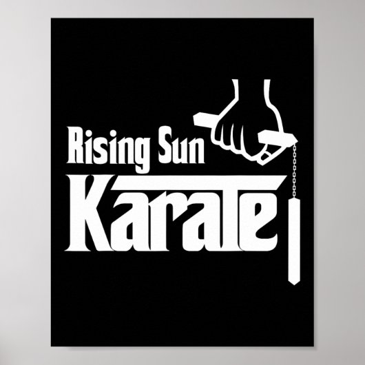 Rising Sun Karate Nunchuck Poster (Voorkant)