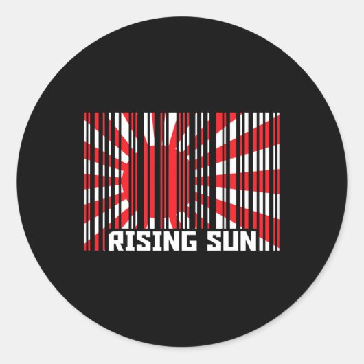 Rising Sun Karate Rcode Ronde Sticker (Voorkant)