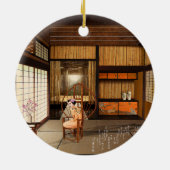 Rising Sun Keramisch Ornament (Achterkant)