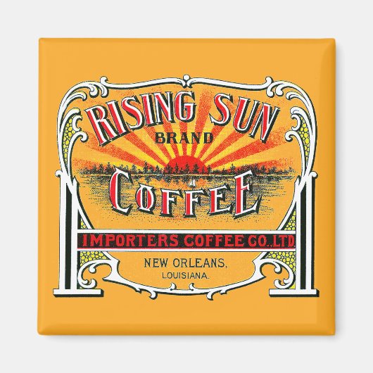 Rising Sun koffie Magneet (Voorkant)