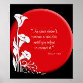 "Rising Sun" met Calla Lilies inspirerend quote Poster (Voorkant)