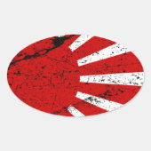 Rising Sun Ovale Sticker (Voorkant)