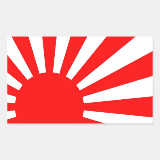 Rising Sun Rechthoekige Sticker (Voorkant)
