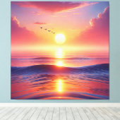 Rising Sun schilderij voor "Vaastu" Canvas Afdruk (Insitu (Houten vloer))