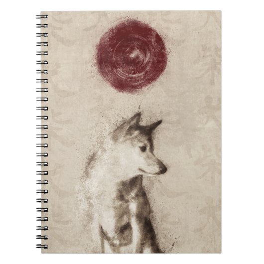 Rising Sun Shiba Inu-laptop Notitieboek (Voorkant)
