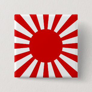 Rising Sun Vierkante Button 5,1 Cm