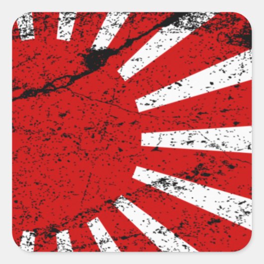 Rising Sun Vierkante Sticker (Voorkant)