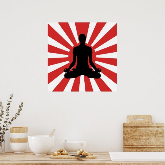 Rising Sun Yoga 4 Meditation Poster (Keuken)
