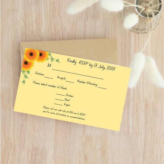 Rising Sunflower Response Kaart