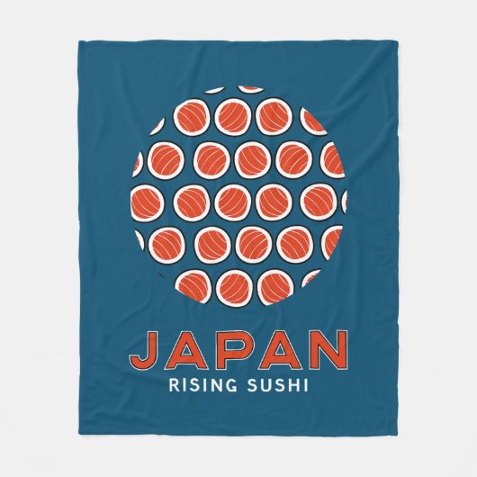 Rising Sushi Fleece Deken (Voorkant)
