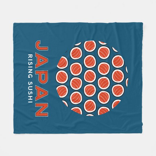 Rising Sushi Fleece Deken (Voorkant (Horizontaal))