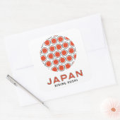 Rising Sushi Vierkante Sticker (Envelop)