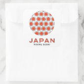 Rising Sushi Vierkante Sticker (Tas)