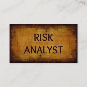 Risk Analyst Wood Grain Visitekaartje