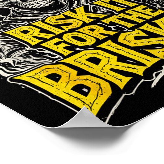 Risk It For The Brisket Funny Bbq Lovers Grill Smo Poster (Hoek)