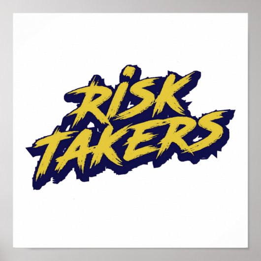"Risk Takers" Urban Style Typography Poster (Voorkant)