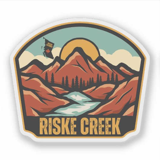 Riske Creek, Brits-Columbia Sticker (Voorkant)