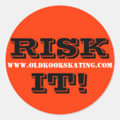 RISKEER HET! RONDE STICKER (Voorkant)