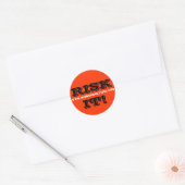 RISKEER HET! RONDE STICKER (Envelop)