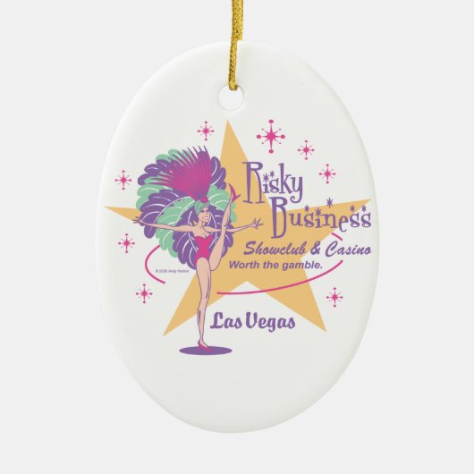 Risky Business Las Vegas Showgirl Keramisch Ornament (Voorkant)