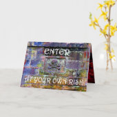 Risky Entrance, schedel & botten kaart (Gele Bloem)