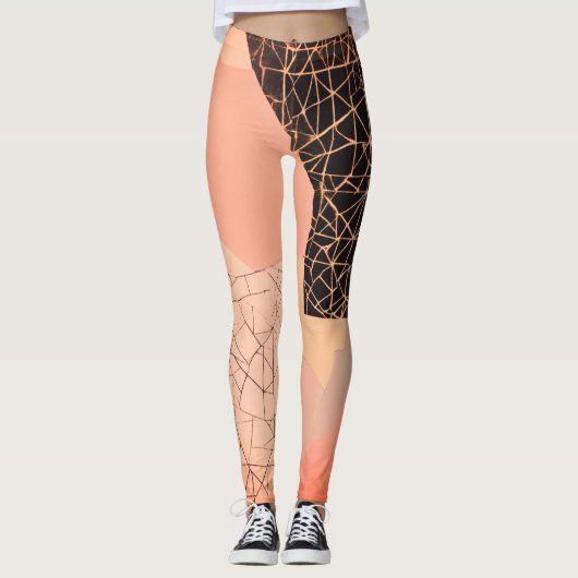 Riso-geïnspireerde Fragmenten Leggings (Voorkant)