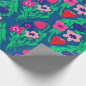 Riso Print Bloemkleur Cadeaupapier (Hoek)