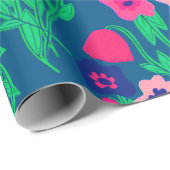 Riso Print Bloemkleur Cadeaupapier (Rol Hoek)