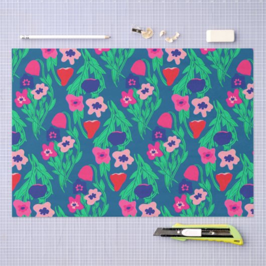 Riso Print Bloemkleur Tissuepapier (Craft)