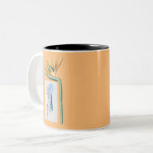  Risograph Art Tweekleurige Koffiemok (Voorkant links)