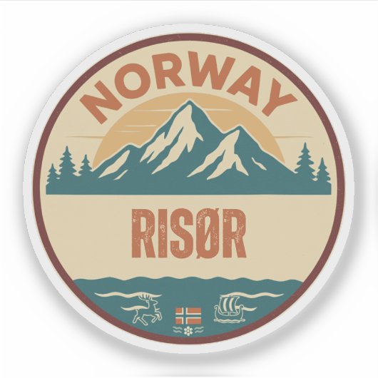Risør, Noorwegen Norway Sticker (Voorkant)