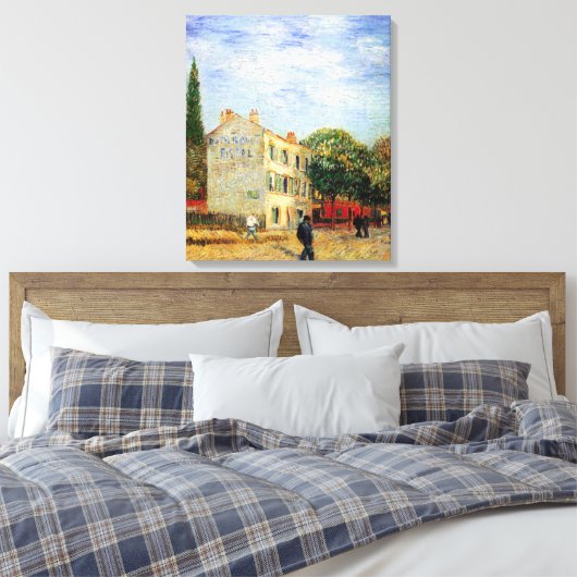 Rispal Restaurant in Asnieres door Vincent van Gog Canvas Afdruk (Insitu (Slaapkamer))