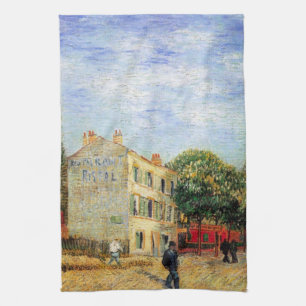 Rispal Restaurant in Asnieres door Vincent van Gog Theedoek