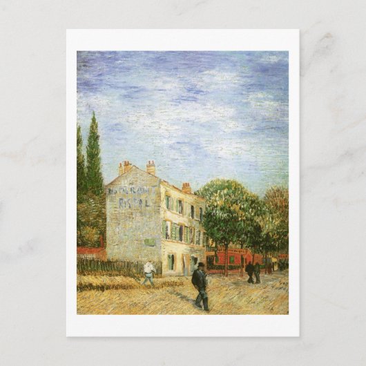 Rispal Restaurant te Asnières, Van Gogh Fine Art Briefkaart (Voorkant)