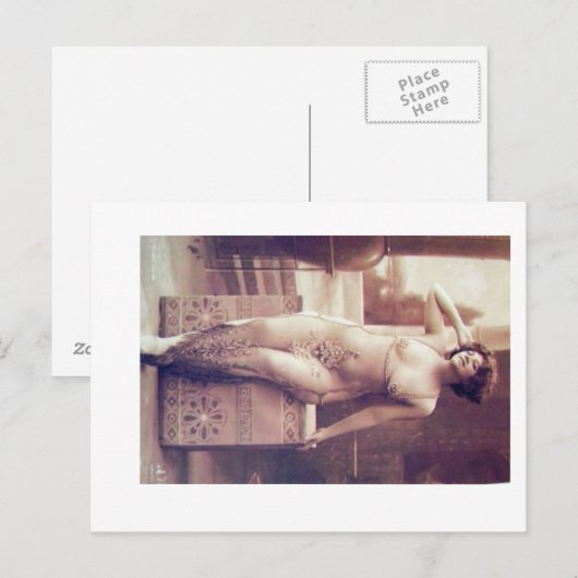 Risque Briefkaart (Voorkant / Achterkant)