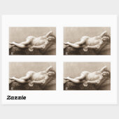 Risqué Flapper Meisje 1920's Franse Foto Rechthoekige Sticker (Vel)