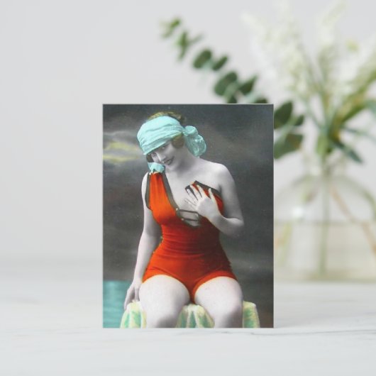  Risqué foto Briefkaart (Staand voorkant)