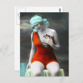  Risqué foto Briefkaart (Voorkant / Achterkant)