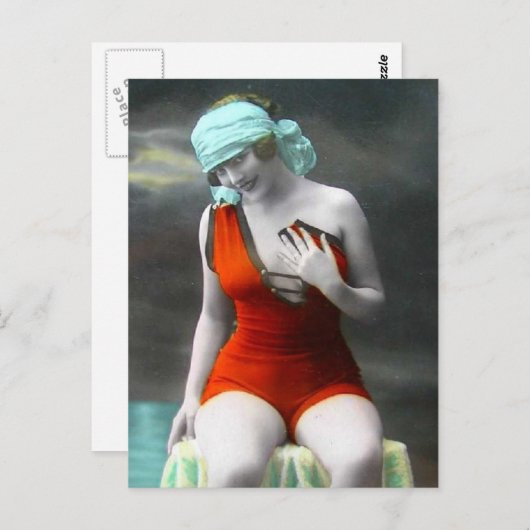  Risqué foto Briefkaart (Voorkant / Achterkant)