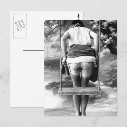  Risqué foto Briefkaart (Voorkant / Achterkant)