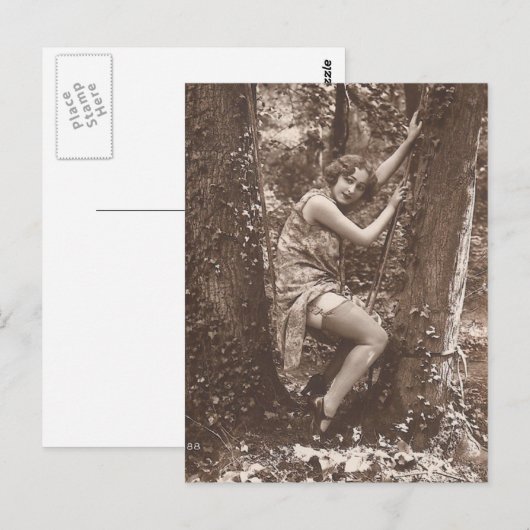  Risqué foto Briefkaart (Voorkant / Achterkant)