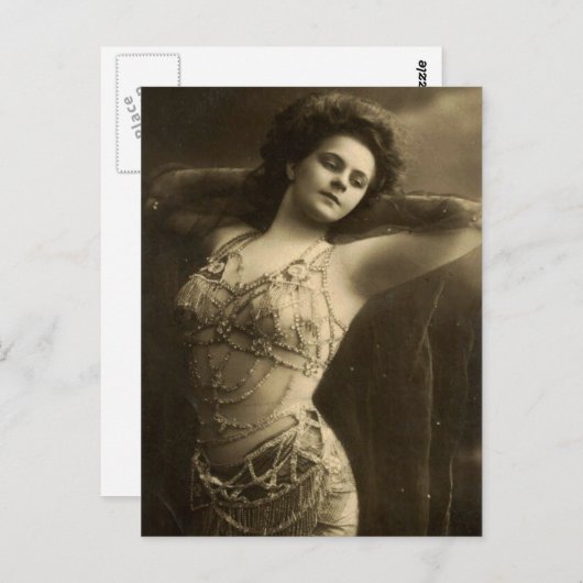 Risqué foto Briefkaart (Voorkant / Achterkant)