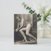 Risque frans foto briefkaart (Staand voorkant)