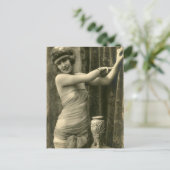 Risque frans foto briefkaart (Staand voorkant)