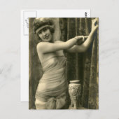 Risque frans foto briefkaart (Voorkant / Achterkant)