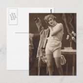 Risque frans foto briefkaart (Voorkant / Achterkant)