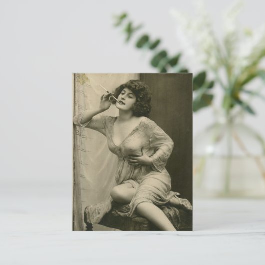 Risque frans foto briefkaart (Staand voorkant)