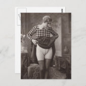 Risque frans foto briefkaart (Voorkant / Achterkant)