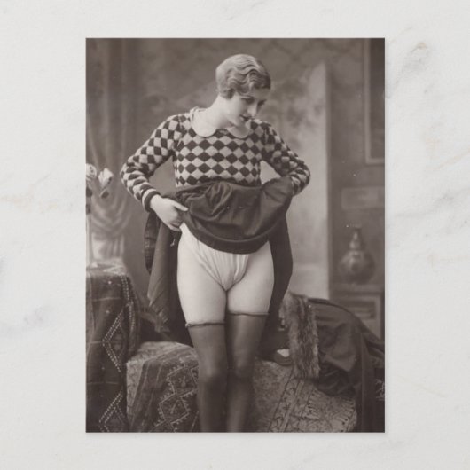 Risque frans foto briefkaart (Voorkant)