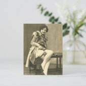 Risque frans foto briefkaart (Staand voorkant)